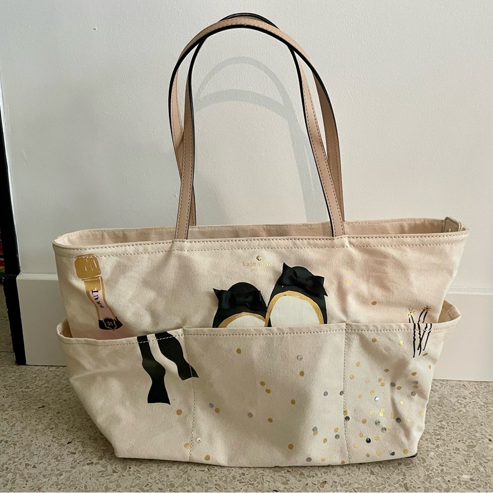Kate Spade Bridal Cream Tote with Playful Accents